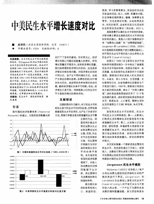 中美民生水平增长速度对比