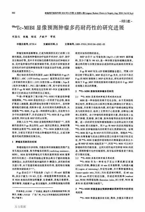 99mTc-MIBI显像预测肿瘤多药耐药性的研究进展
