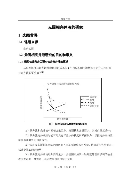 甲酸盐钻井液体系