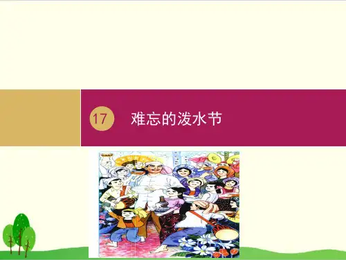 部编教材二年级上册语文《难忘的泼水节》完美课件ppt