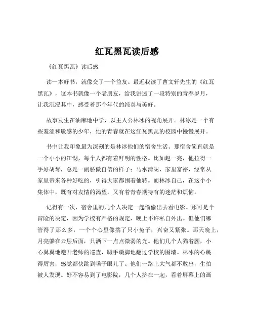 红瓦黑瓦读后感