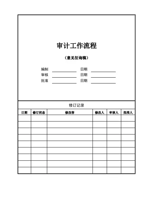 审计工作流程图