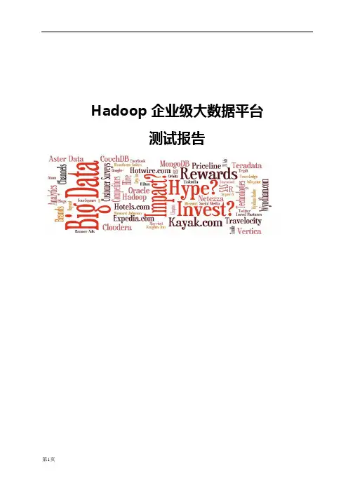 Hadoop企业级大数据平台-测试报告