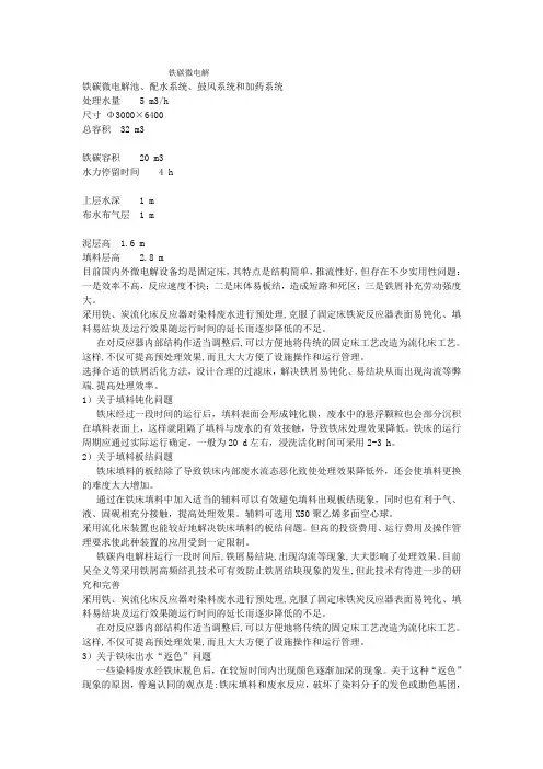 铁碳微电解说明