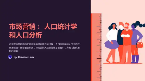 市场营销： 人口统计学和人口分析