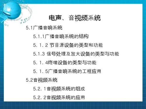 《电声、音视频系统》PPT课件