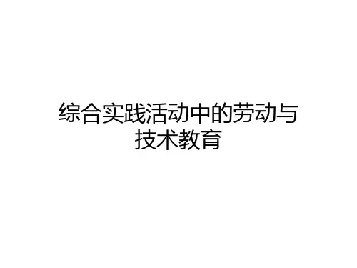 综合实践活动中的劳动与技术教育