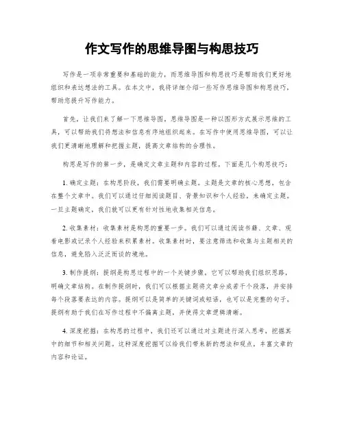 作文写作的思维导图与构思技巧