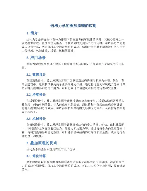 结构力学的叠加原理的应用