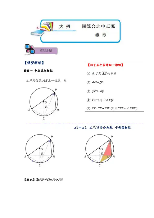 模型25 圆综合之中点弧模型(解析版)-2023年中考数学重难点解题大招复习讲义-几何模型篇