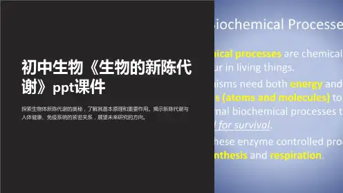 初中生物《生物的新陈代谢》课件