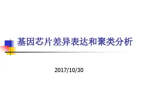 基因芯片差异表达和聚类分析 