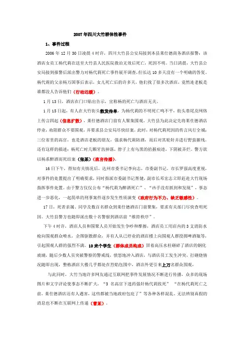 2007年四川大竹群体性事件