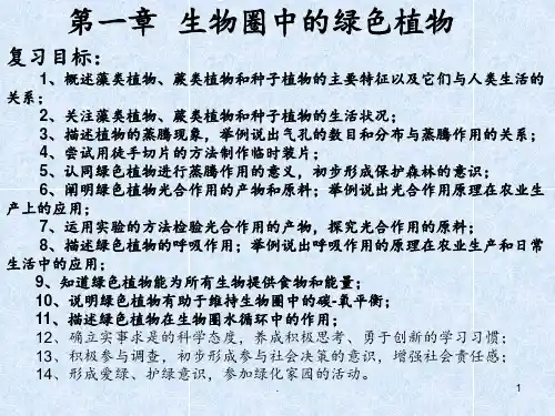 生物圈中的绿色植物-复习PPT课件