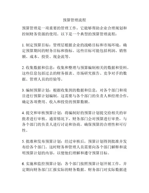 预算管理流程