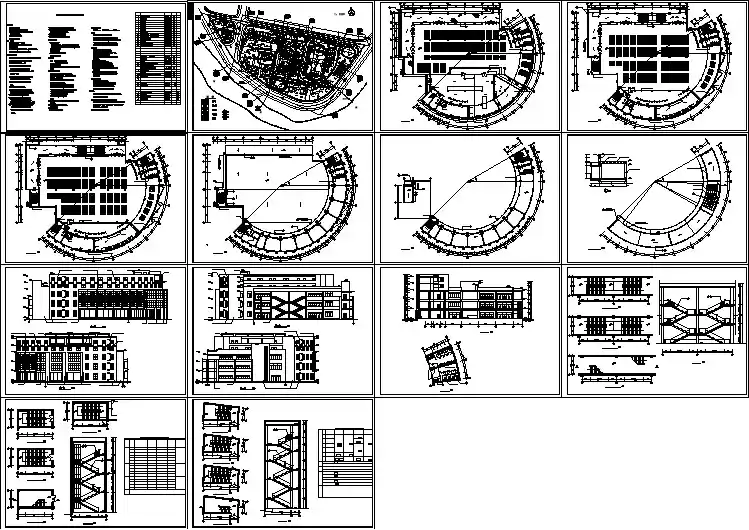 比较详细的学校食堂建筑cad施工图（共14张）
