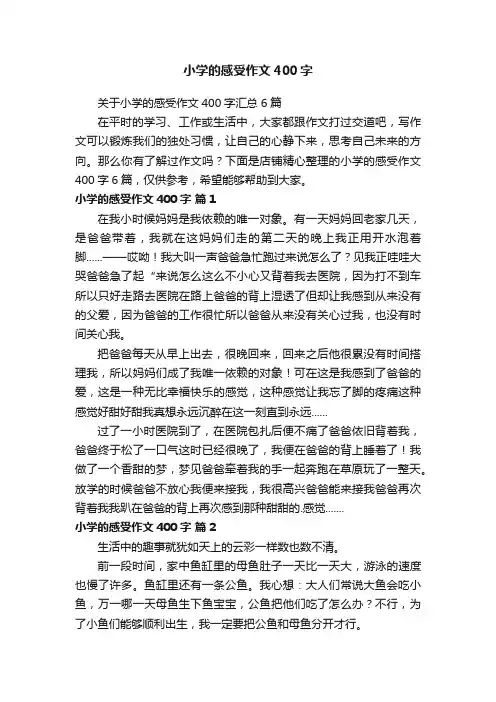 小学的感受作文400字
