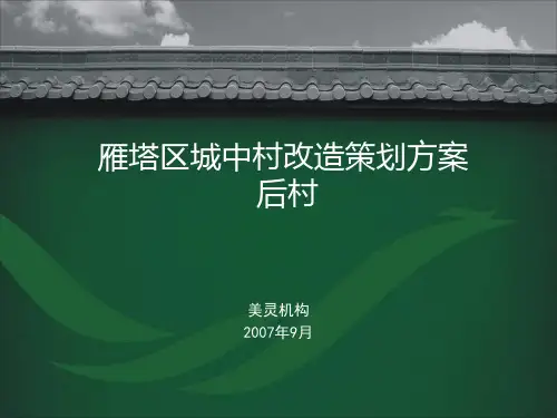 雁塔区城中村改造策划方案