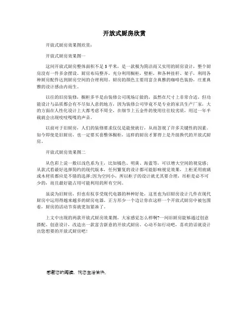 开放式厨房欣赏