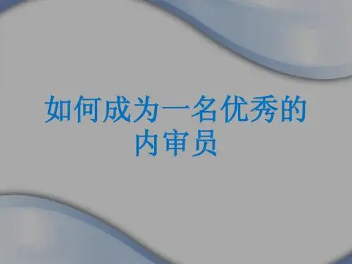 内审员应掌握的技巧
