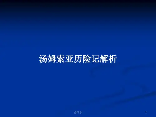 汤姆索亚历险记解析PPT学习教案