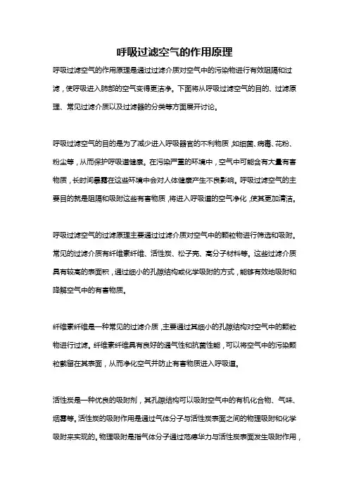 呼吸过滤空气的作用原理