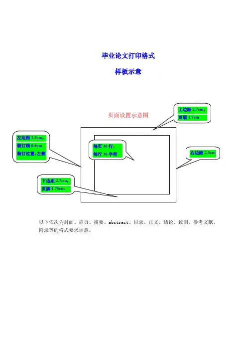 论文打印格式样板示意图(新)
