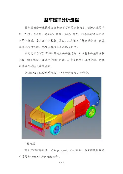 整车碰撞分析流程简介