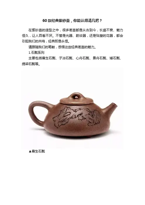 60款经典紫砂壶，你能认得清几把？
