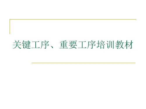 特殊特性、关键工序、重要特性区别