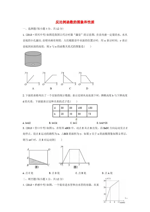 九年级数学下册第二十六章反比例函数26.1反比例函数拔高习题3新版新人教版