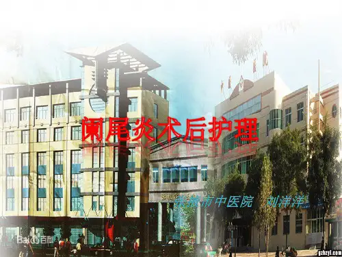 急性阑尾炎术后护理PPT课件