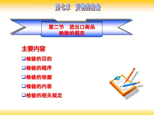 国际贸易实务课件--货物检验--进出口商品检验的规定