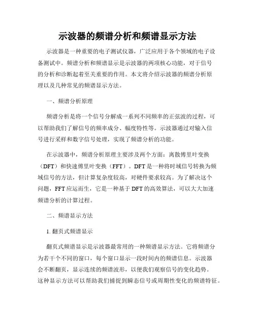 示波器的频谱分析和频谱显示方法