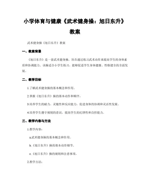 小学体育与健康《武术健身操：旭日东升》教案