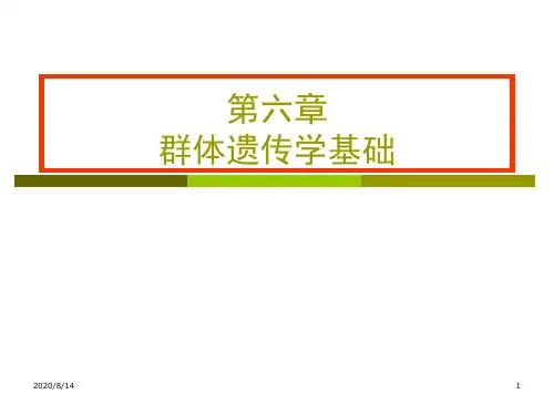 第六章群体遗传学基础