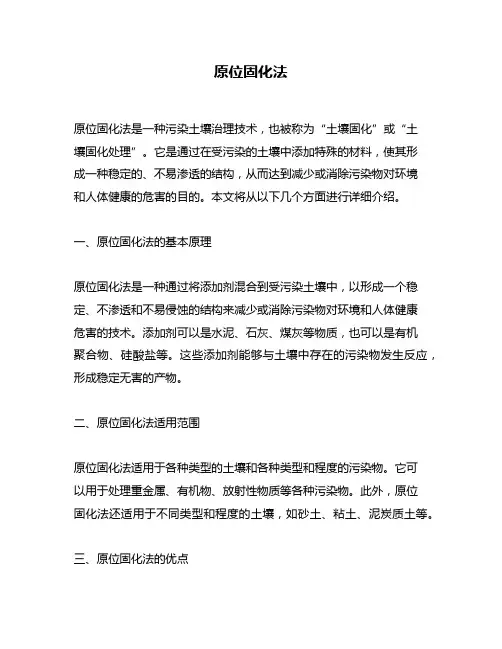 原位固化法