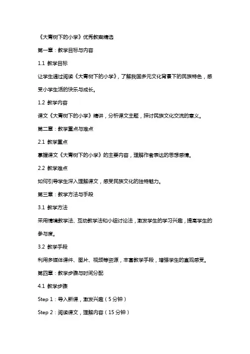 《大青树下的小学》教案