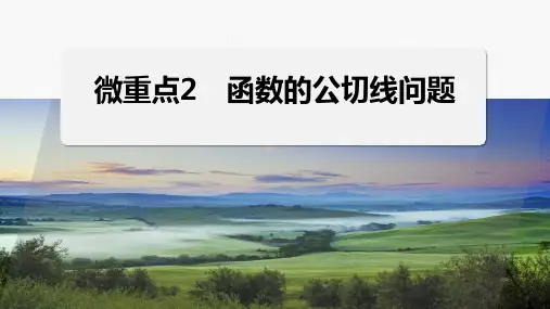高中数学专题 微重点2 函数的公切线问题