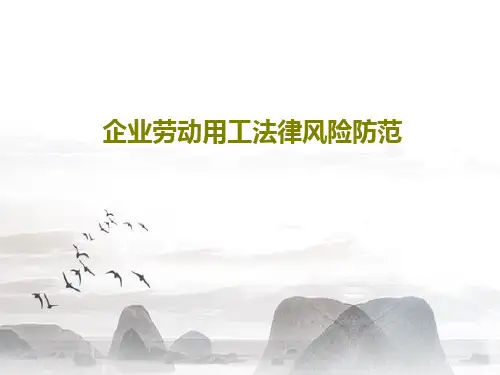 企业劳动用工法律风险防范27页PPT