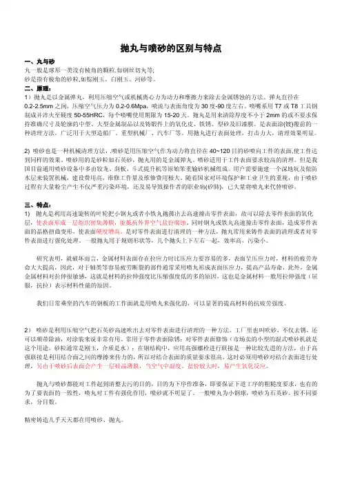 抛丸与喷砂的特点