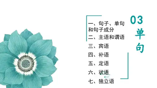 现代汉语句法成分