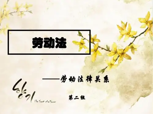 劳动法律关系 PPT