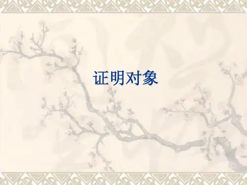 第四章  证明对象