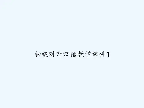 初级对外汉语教学课件1-PPT