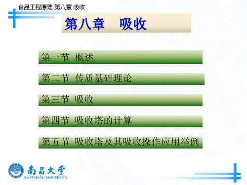 化工原理 第八章 吸收