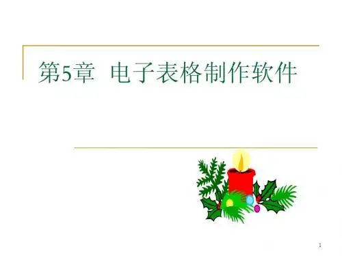第5章  电子表格制作软件