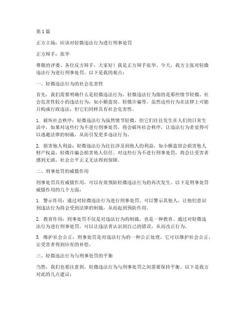 关于法律案件的辩论(3篇)