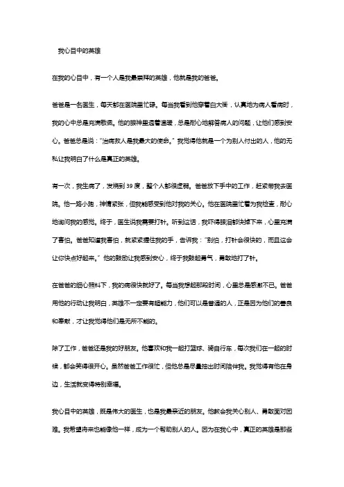 我心目中的英雄
