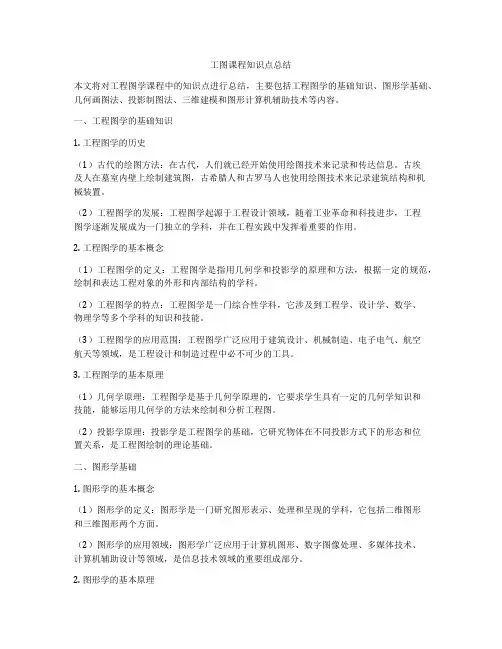 工图课程知识点总结